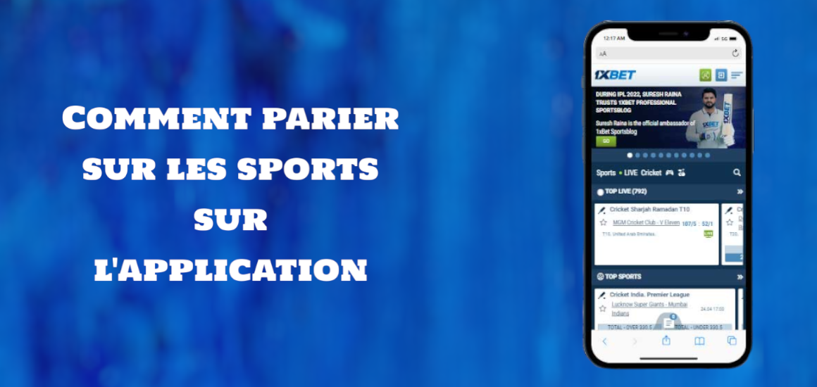 Comment parier sur les sports sur l'application